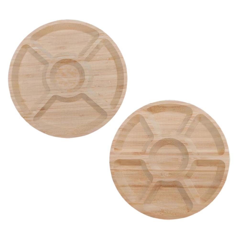 Thickened Tea Tray Bamboos Tea Platter Light‑weight Fruit Dish Table Top Decoration