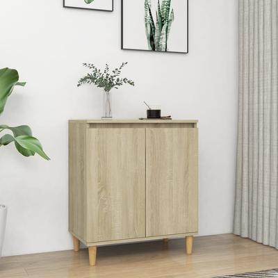 Vidaxl Cabinet with Wooden Legs, Sonoma Oak, 60X35X70 Cm