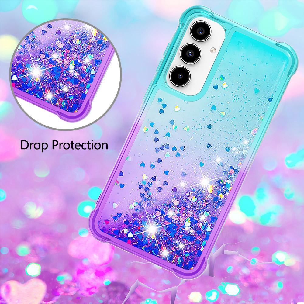 Luxury Bling Glitter Phone Case For Samsung Galaxy S22 S21 S20 FE S10 Plus S10E Note20 Ultra Dynamic Quicksand Bumper Back Cover