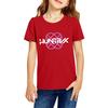 Fashionable Round Neck Short Sleeve Work Clothes Printed Tops For KID Summer Tops