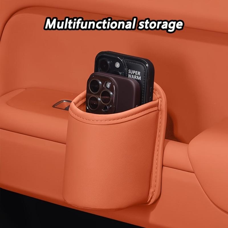 1pc Faux Leather Car Cup Holder,Vehicle Water Cup Clip,Multifunctional Storage Box,Car Organizer Box,Used for Organizing