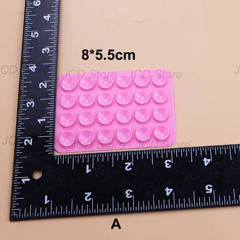 Single-sided Double Side Silicone Suction Pad Mobile Phone Fixture Suction Cup Backed Adhesive Silicone Rubber Sucker Pad Fixed 7