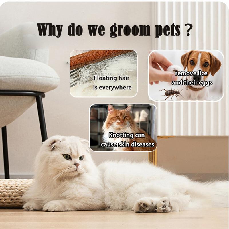 Factory Safe Stainless Steel Pet Hair Comb & Brushes High Quality Flea & Lice Removal for Dogs Cats Bathroom Use