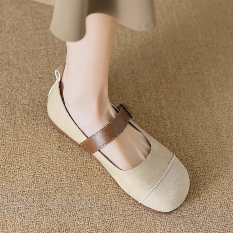 [Ziyan] Single shoe women's 2025 new summer Mary Jane women's shoes sandals one pedal flat-soled versatile Boken shoes