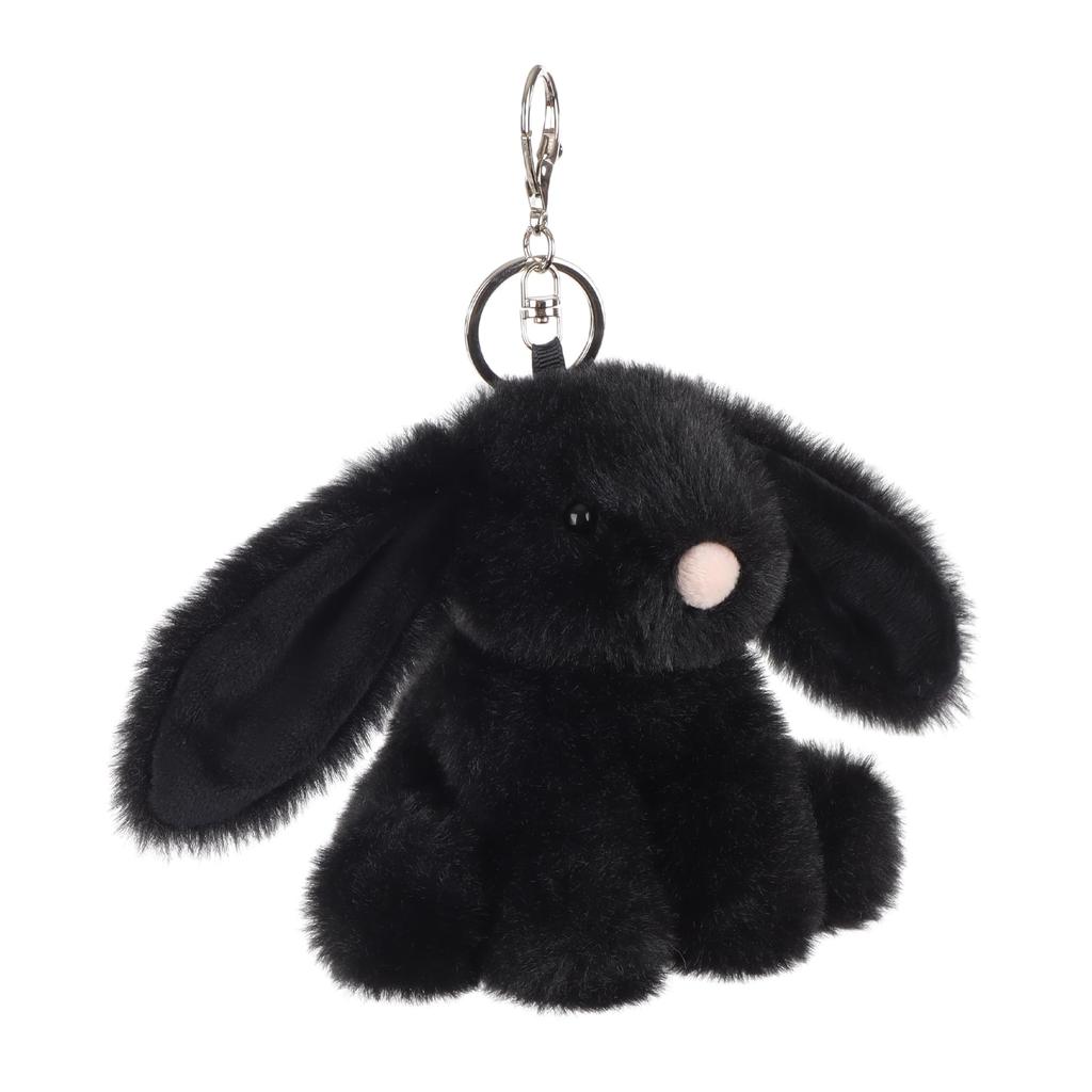 Apricot Lamb Plum Red Rabbit Cute Soft Keychain Plush Toy, Perfect for Boys and Girls, Fits Kids Backpacks and Purses, 11cm