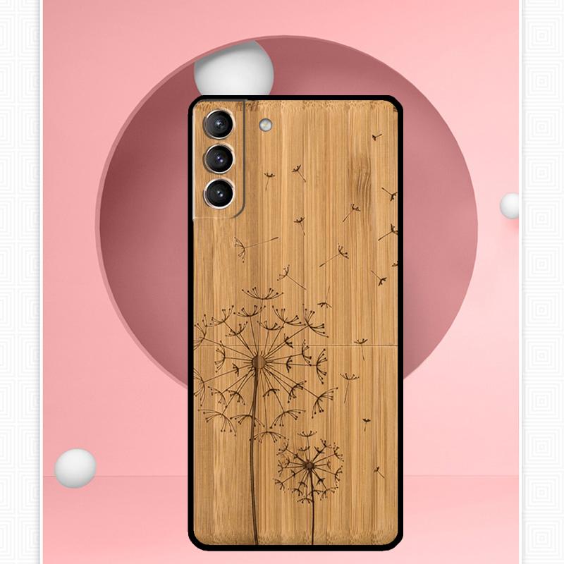 Natural Bamboo Wood Pattern Print Case For Samsung Galaxy S25 Ultra S20 S21 S22 S23 S24 Ultra S9 S10 Plus S25 FE Cover Funda