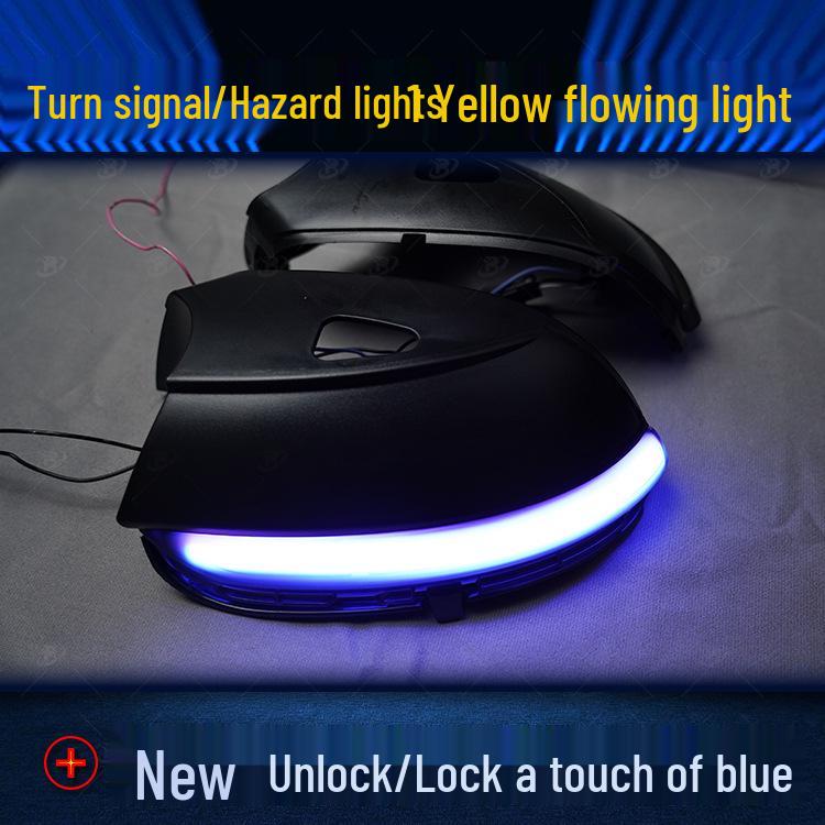 Sequential Turn Signal Light with Blue Tint for 2012-2018 Volkswagen Passat Rearview Mirror Modification