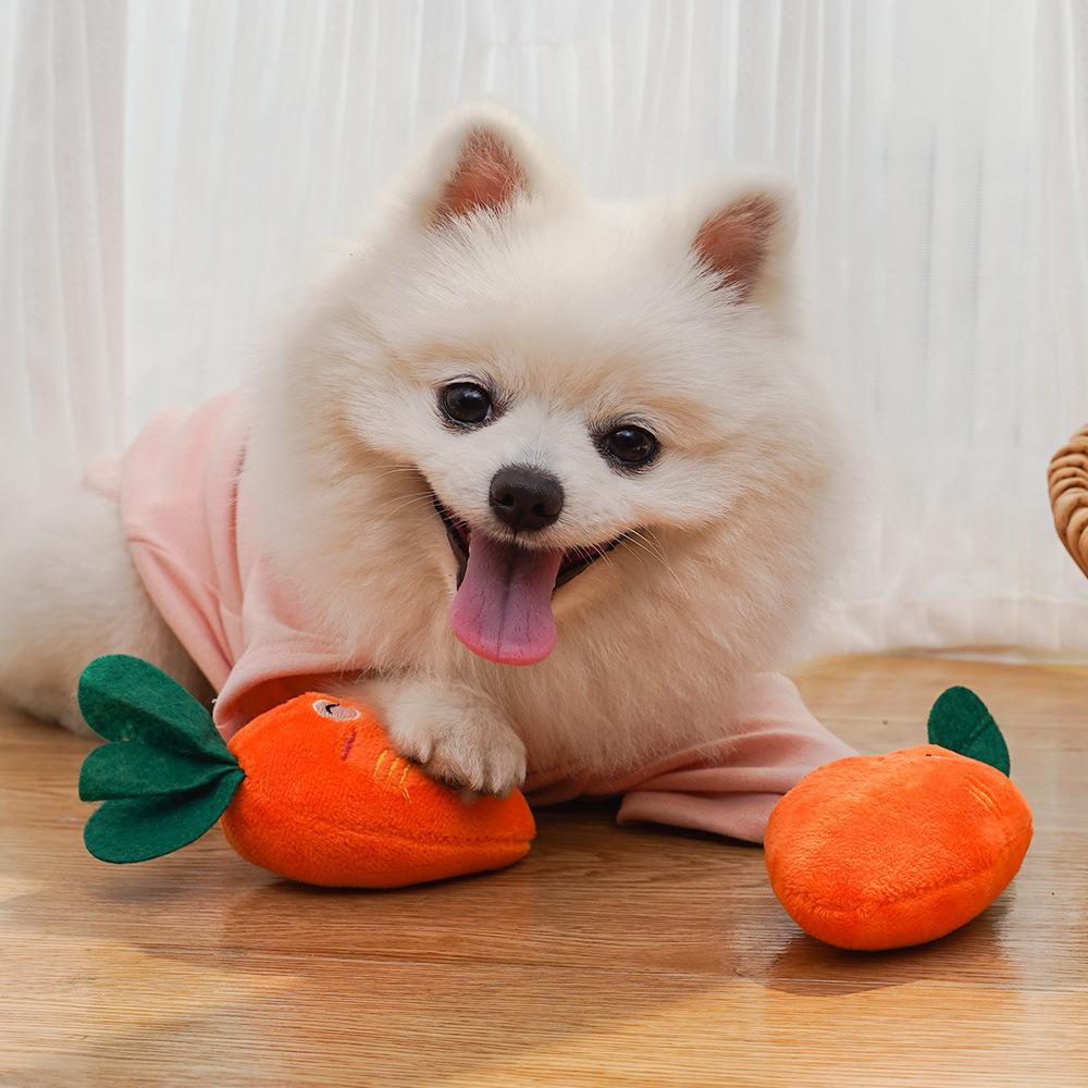 Pet Dog Plush Sound Toy Bb Called Pet Cat Toy Carrot Plush Toy for Pet Toys