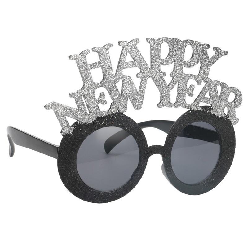 Happy  Year Glasses 2026 Photo Booth Props Party Glasses Christmas Gift Decorative Sunglasses Universal Size 1/5Pcs
