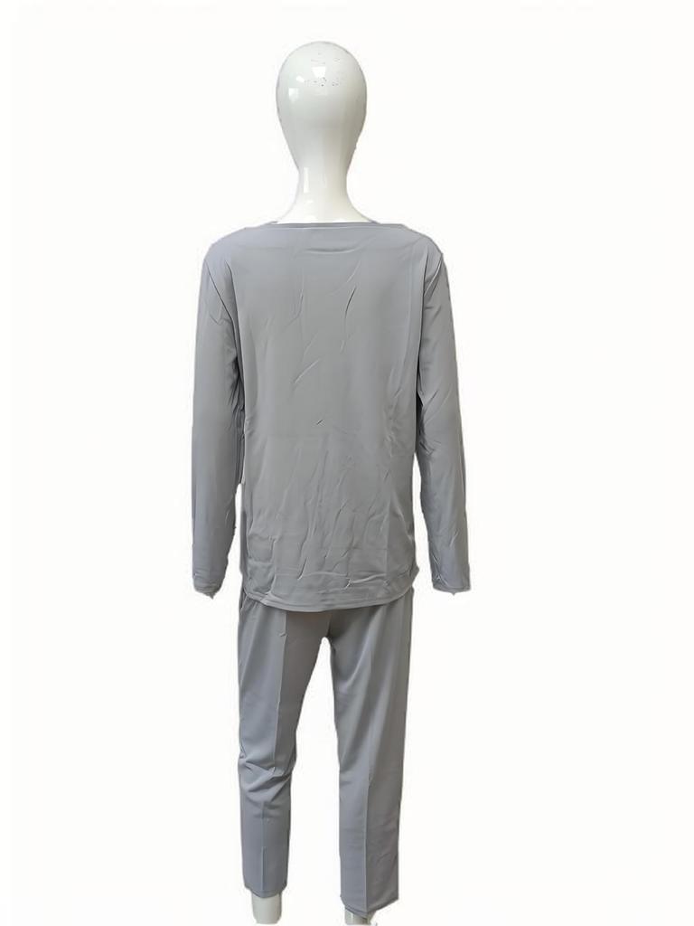 Women's Solid Color Long Sleeve Two-Piece Set - New Autumn/Winter Fashion