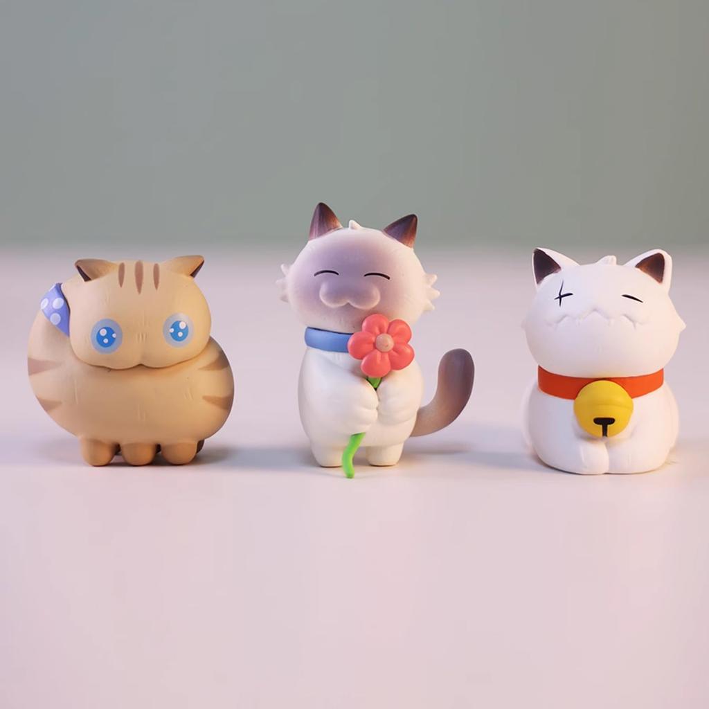 AAGWW Cat Figurine Capsule Toy Gachapon Character Toy Cute Gift Stray 6-Piece Set, Toy, Set, Decorative, Figurine, (Wandering Cat)