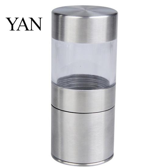 Stainless Steel Manual Salt Pepper Mill Grinder Portable Kitchen Muller Tool