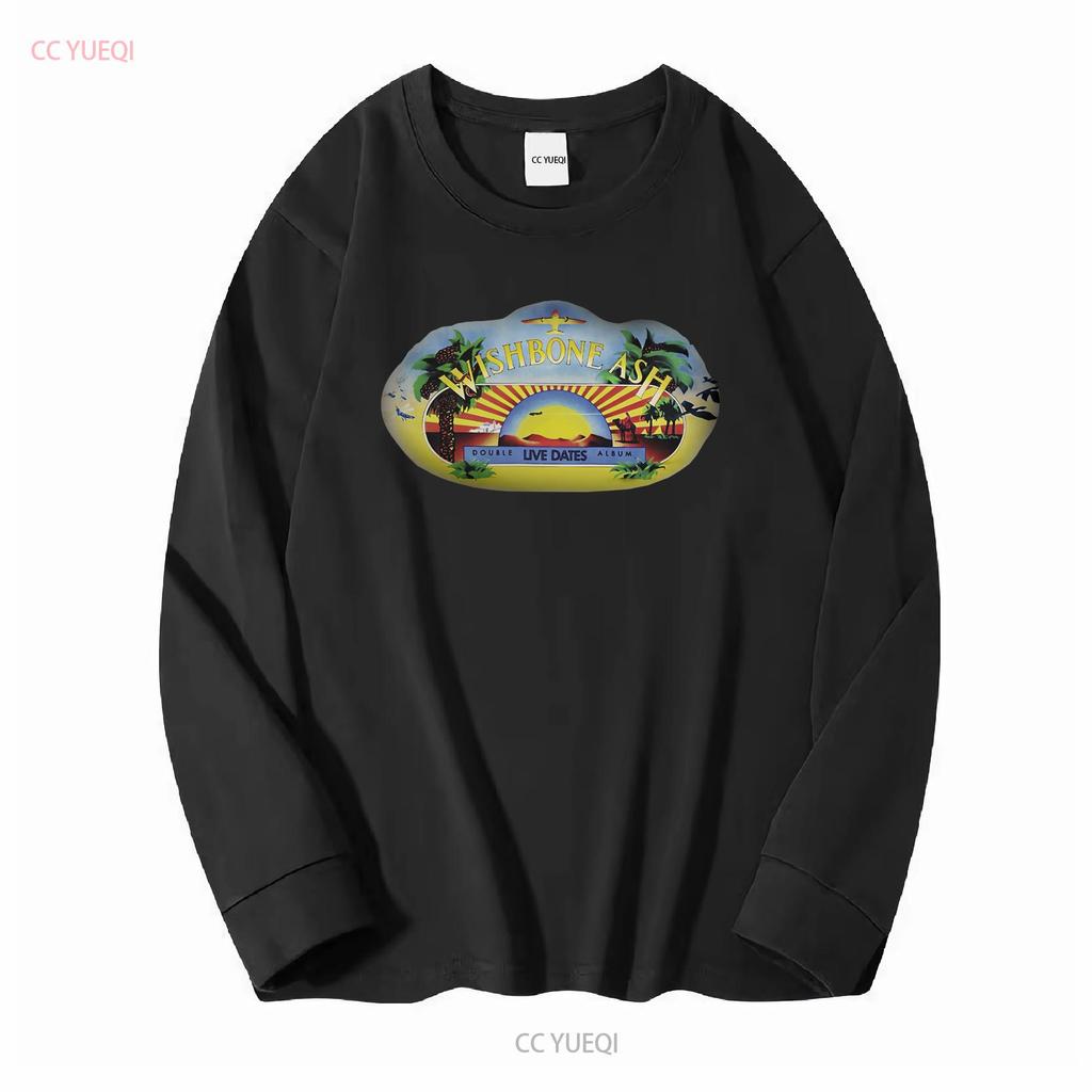 Wishbone Ash Live Dates T Shirt Black Vintage Washed Streetwear Comfortable Unisex Homme Casual Stretched Graphic Stylish