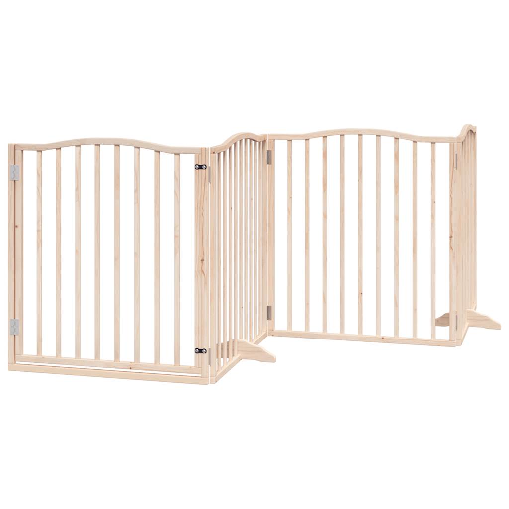 Vidaxl Foldable Dog Gate, With Door, 4 Panels, 320 Cm