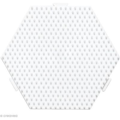Plaque Hexagonale pour perles Hama Midi moyen modèle - 12,5 x 11 cm Plaque pour perles à repasser Midi : Forme: