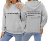 Dear Person Behind Me: Simple Letter Print Casual Long Sleeve Hooded Sweatshirt