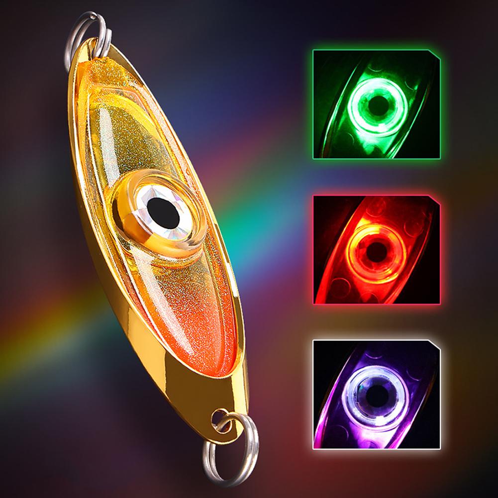 LED Fishing Lure Light Waterproof Underwater Eye Shape Fishing Lure Light Deep Drop Underwater Fishing Light for Attracting Fish
