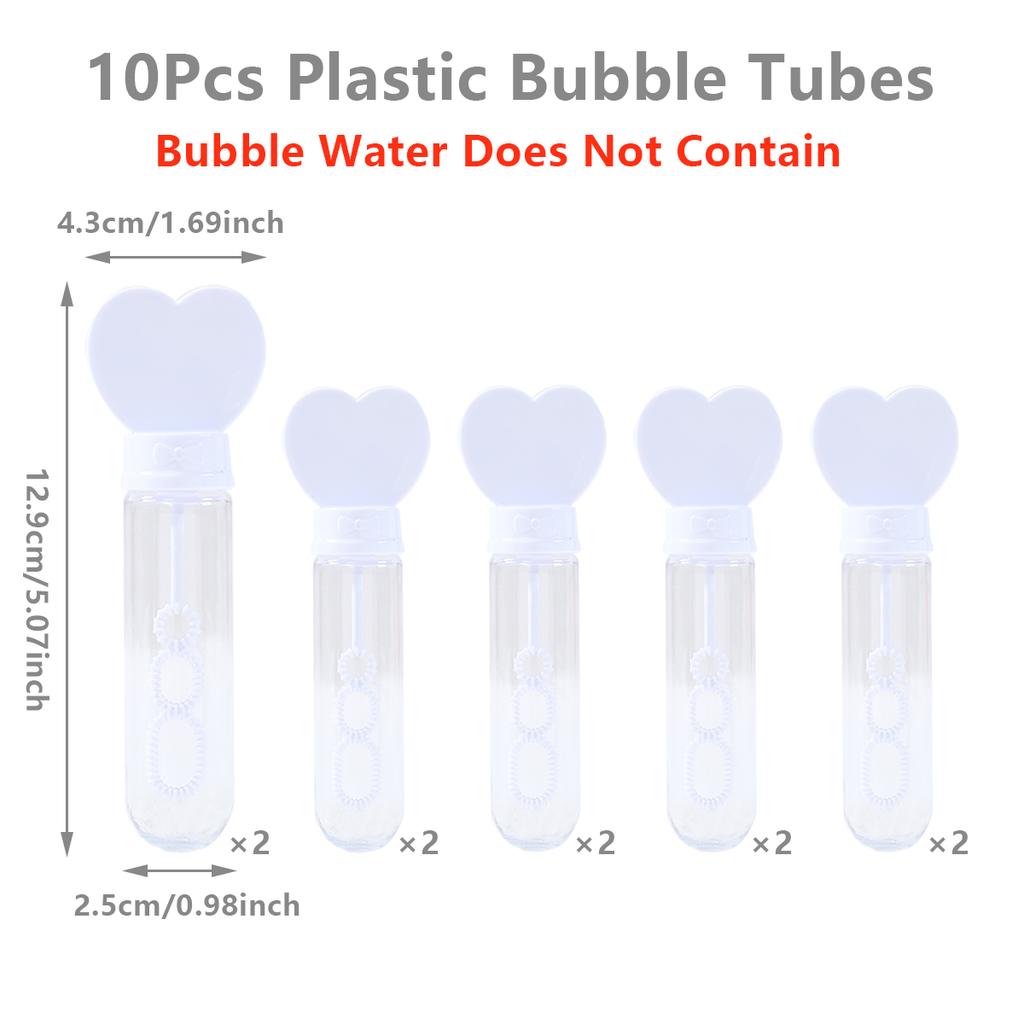10PCS White Love Yube Bubble Tube Soap Bottle Toys Wedding Gifts for Guests Kids Birthday Party Favors Baby Shower Decoration