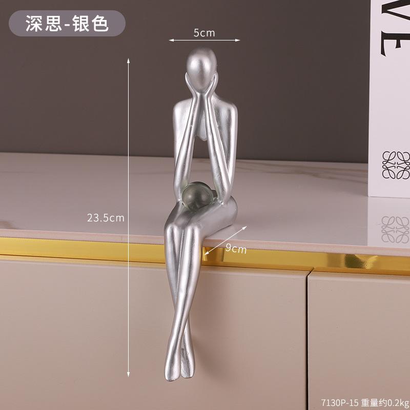 Mini Auriu Figurine Abstracte Statui și Sculpturi Decor Nodic pentru Living Miniaturi pentru Cadou Accesorii pentru Decorarea Casei