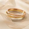 Sophisticated Modern Stainless Steel Cuff Bangle Waterproof Sparkling Jewelry Gift for Unisex