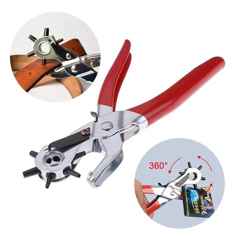 Professional Leather Punch Tool For Belts Watch Straps Handbag Multi Function Pliers
