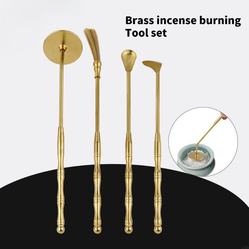 62KD Incenses DIY Making Kits 4Pcs Brass Incenses Tool for Meditations Accessories