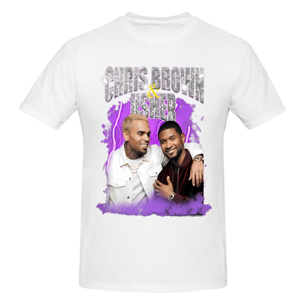 Chris Brown And Usher The Rb Tour 2026 Funny T Shirts Graphic Y2k Pops Tees Unisex Wounisex T Shirts Tops