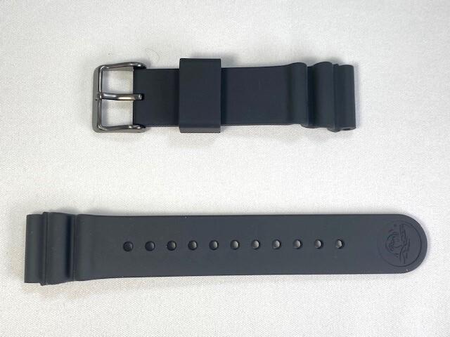 R033011M9 SEIKO Prospex Diver Scuba 22mm Silicone Band Black and Via (for SBDN026/ V147-0BA0 Others) (Ships Nekoposu)