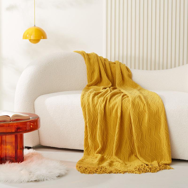 

Новый однотонный полосатый вязаный диван-полотенце, тканевый чехол, одеяло, простая модная диванная подушка, все включено, пылезащитный чехол для дивана 127*172cm