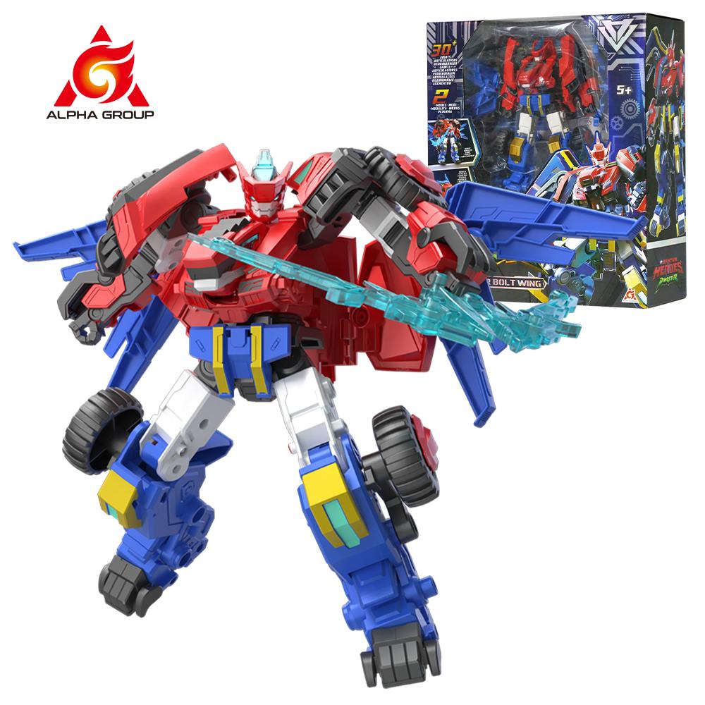 Quantum Heroes Dinoster 2-IN-1 Stego Blast Wing Transfrom from Car to Robot Action Figure Anime Deformation Kid Toys Gift