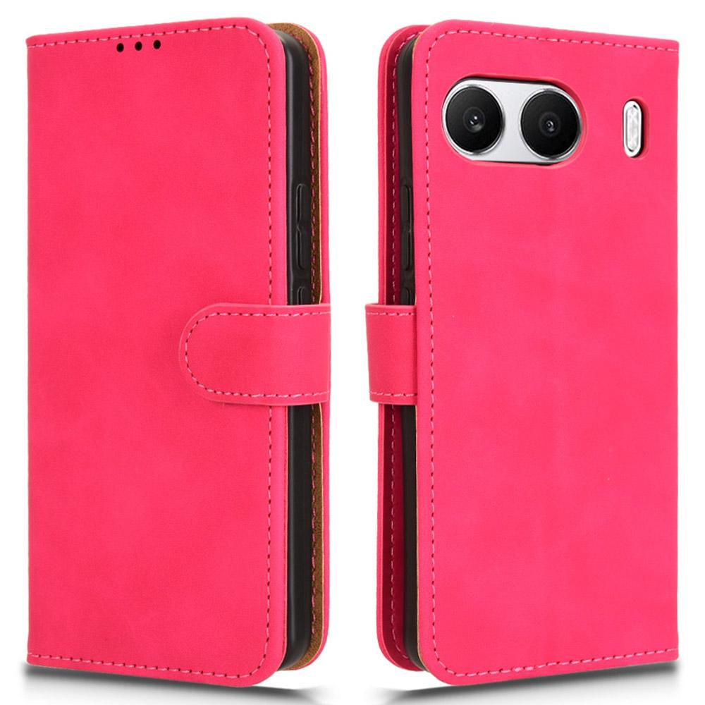 

For OnePlus Nord 4 Leather Case Skin-Feel Anti-Drop Wallet Flip Phone Cover Rose