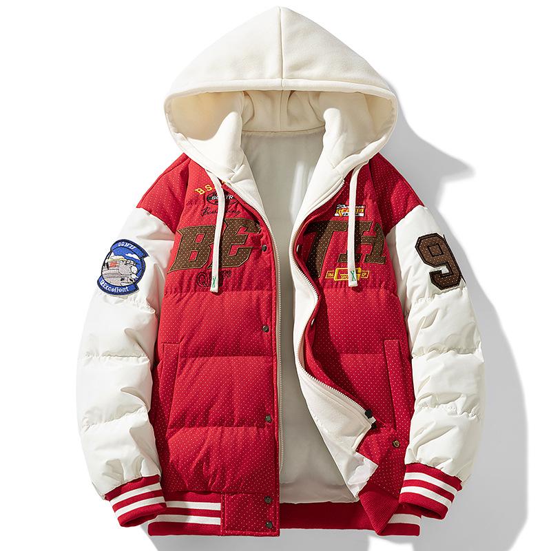 

Men s Large Winter Graphene Jacket – Thick, Warm, Retro Japanese Style XL червоний