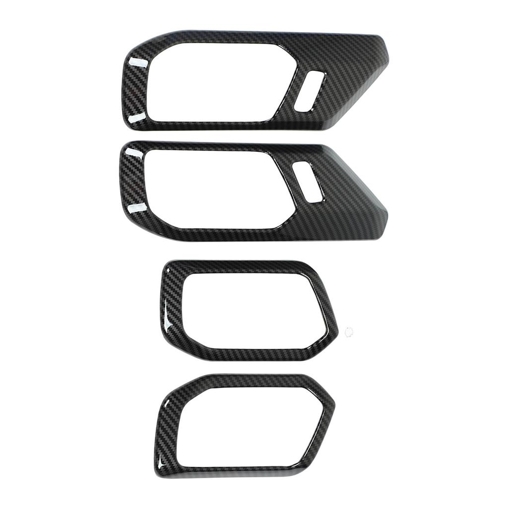 Carbon Fiber Style Inner Door Handle Decoration Cover Trim Replacement for Ford Bronco 2021 Up