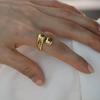 3Pcs/Set Vintage Irregular Smooth Open Ring for Women Men Fashion Punk Metal Style Finger Y2K Accessories Fashion Jewelry