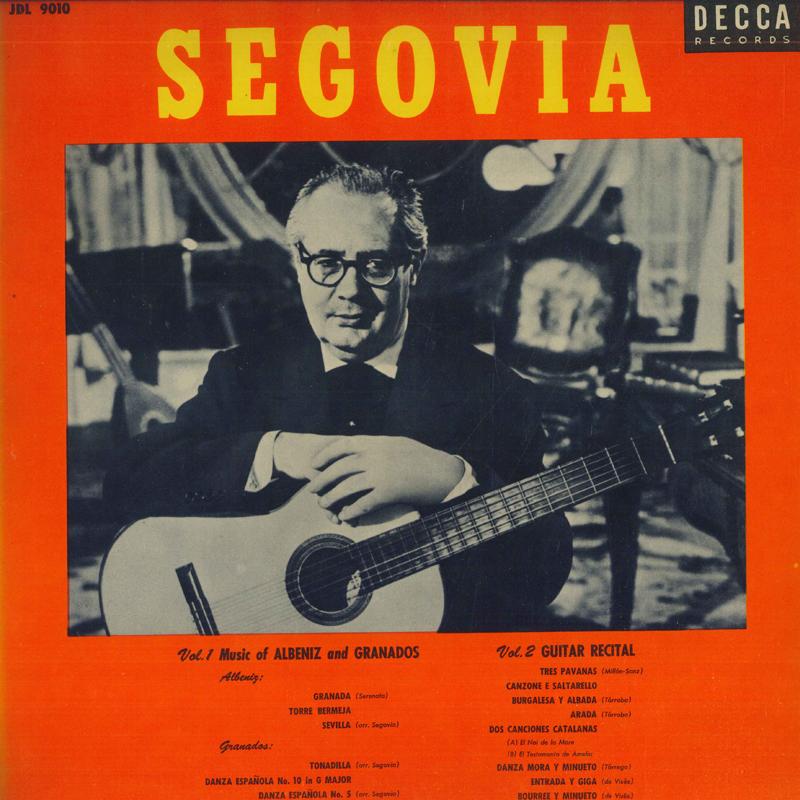 

LP Record - Andres Segovia guitar solo JDL9010 DECCA Japan Classical Used