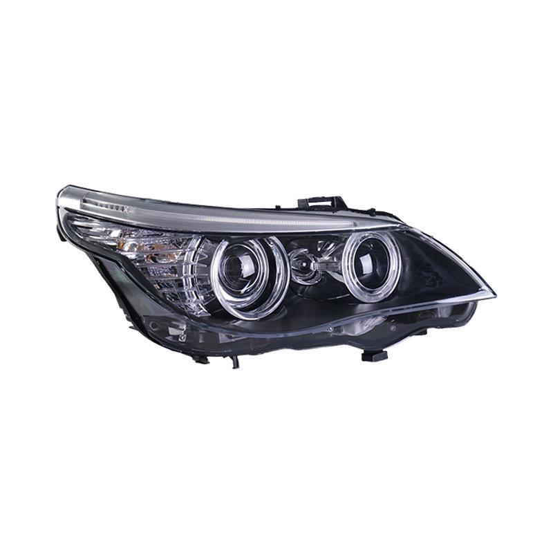 BMW 5 Series E60 LED Headlight Assembly with Angel Eyes DRL & Turn Signals (03-10)