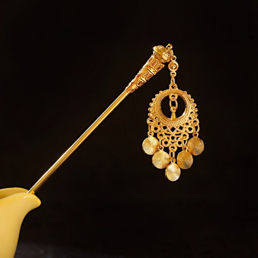 Leaves Thai Metal Flower Hair Fork Ancient Ethnic Style Hair Sticks  Festival