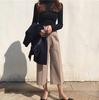 New Solid Color High Collar Long-sleeved Slim Bottoming Shirt Wild Shirt Women