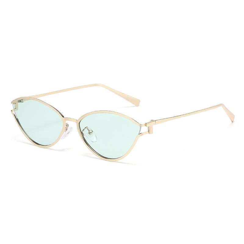 

Fashionable Versatile Gold-framed Sunglasses, Retro Luxury Sun Glasses, Uv-protective Elegant Glasses For Men And Women 8902 зелений