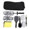 9Pcs Car Tire Brush Kit Ergonomic Detachable Wheel Cleaner Brush for Indoor Cleaning