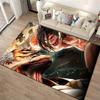 "Anime Battle Scene Carpet with Titans Print, Dark Room Decoration" Suitable for Use As an Anti-slip for Living Room Bedroom Sofas