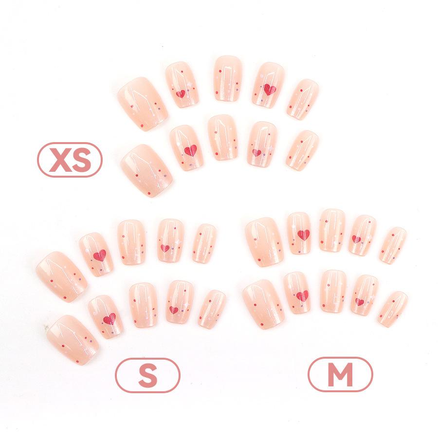 30 Pieces Temperament Unloading Stars Nail Art Pieces, Love Nails, Small Short T Fresh and Cute Nail Pieces, 30 Pieces Wear Nail