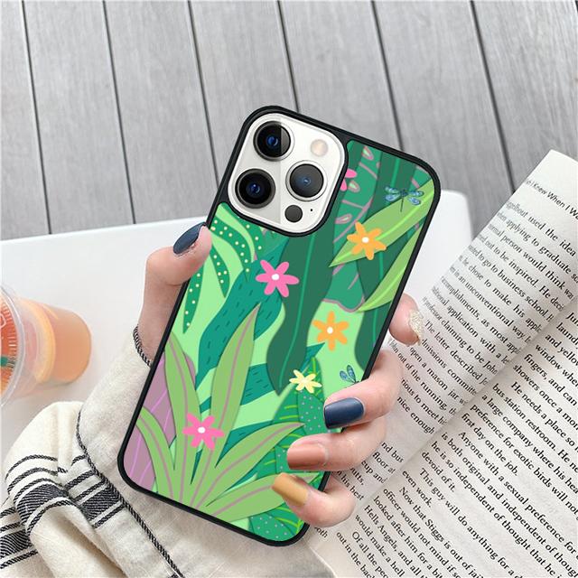 

Чехол-ракушка с тропическими листьями монстеры для iPhone 17 Air 15 16e 14 13 12 Pro Max 11 Pro Max Plus iPhone 16pro max
