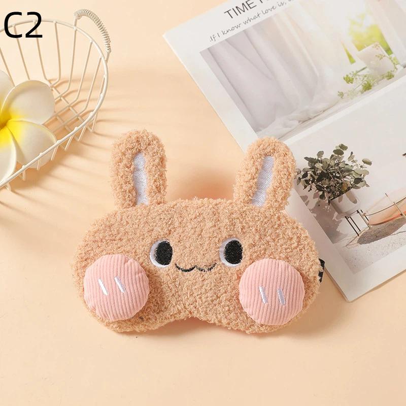 Cute Cartoon Plush Sleep Eye Mask Light Blocking Sleeping Eye Cover Protective Eye Mask Comfortable Soft