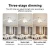 Ceiling Fan Light with 3 Color Temperature Adjustable Brightness LED Bulb Quiet Fan Combo Low-noise Operation Fan Light Fixture