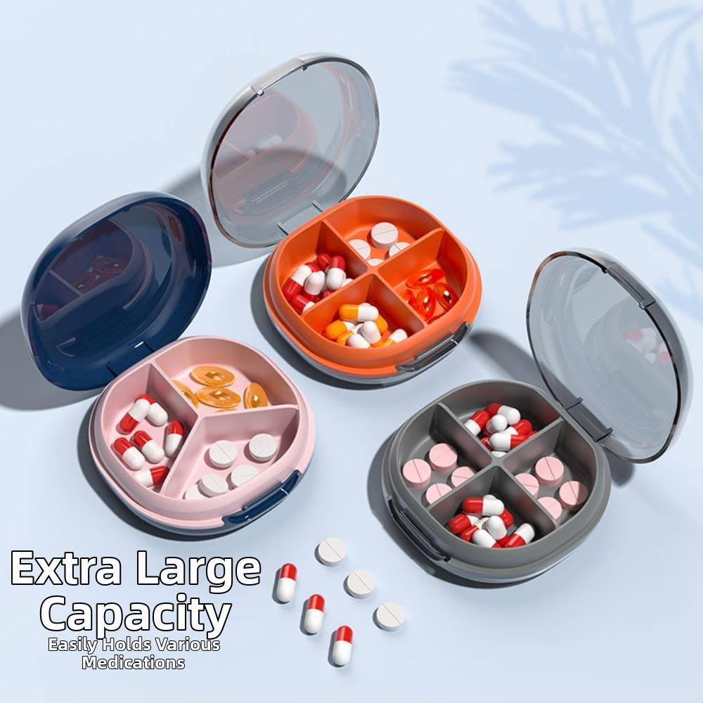 3 Grid Pill Box 4 Grid Granule Storage Box Waterproof Pills Organizer Travel