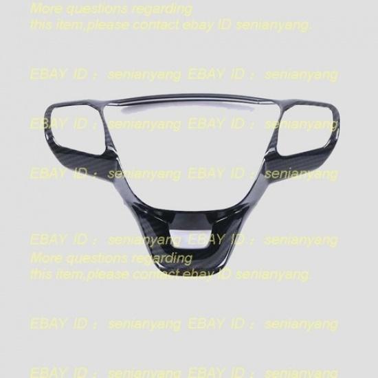 ABS Carbon Fiber Style Steering Wheel Cover Trim For -2024 Ford Escape