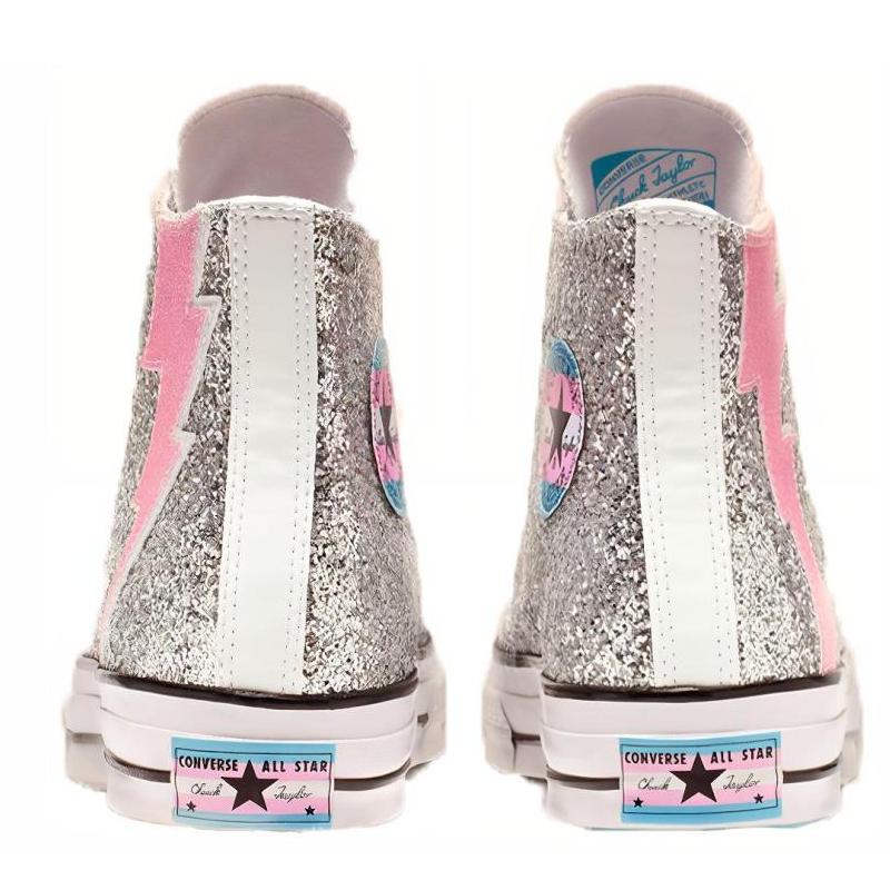 Converse 1970s Pride High Top Glitter Sequined Unisex High-Top Canvas Shoes Gray
