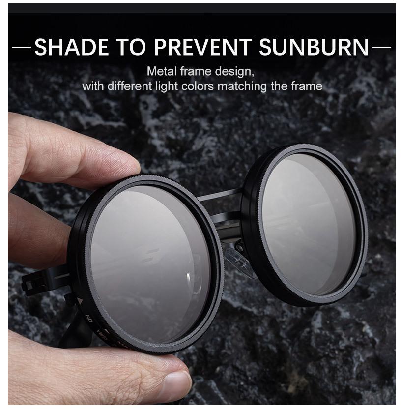 Punk Sunglasses Retro Polarized Sunglasses Dimming Sunglasses Uv-Protective For Sun Indoors Outdoor
