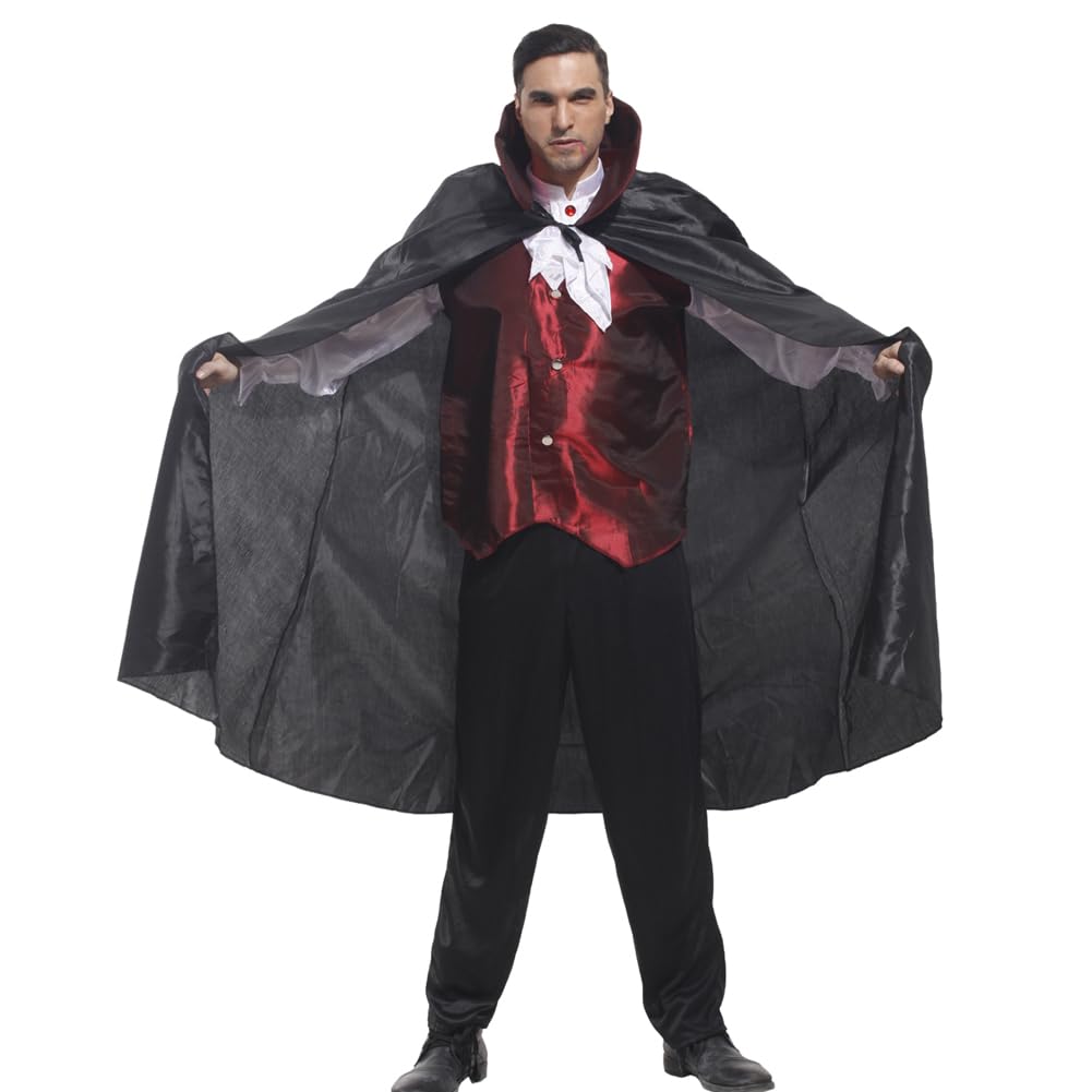 

Yolrky Halloween Vampire Bat Costume Men s Costume, Dracula, Count, Nobleman, чёрный